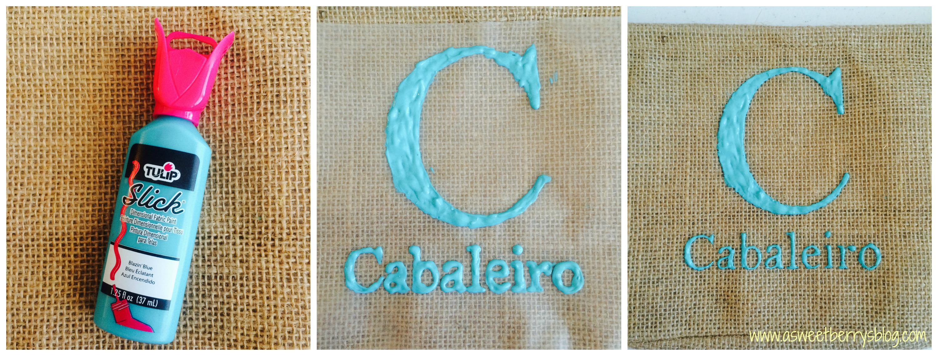 How to Paint a Monogram on Fabric