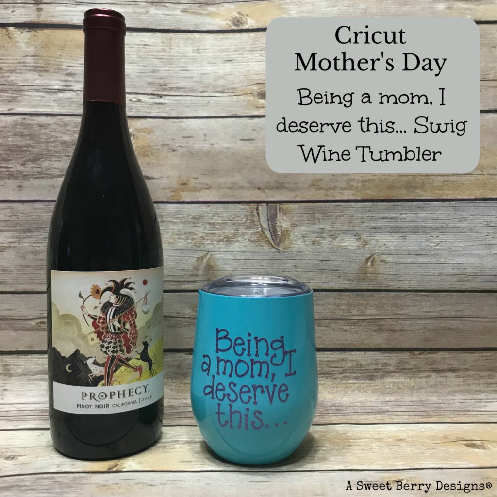 Vinyl Wine Tumbler and Bottle of Wine