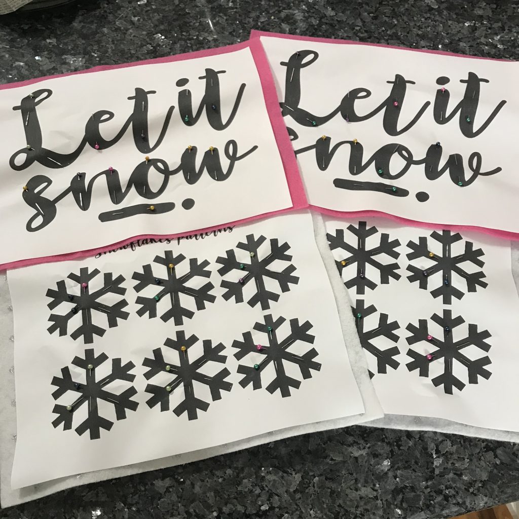 Let it Snow Glitter Iron-on Tote Bag: Christmas in July with Cricut!